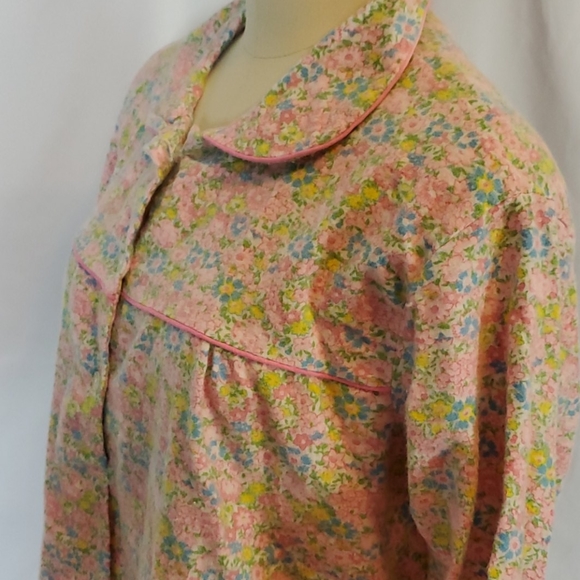 Radlee vintage floral flannel nightgown, 44 - Picture 4 of 8